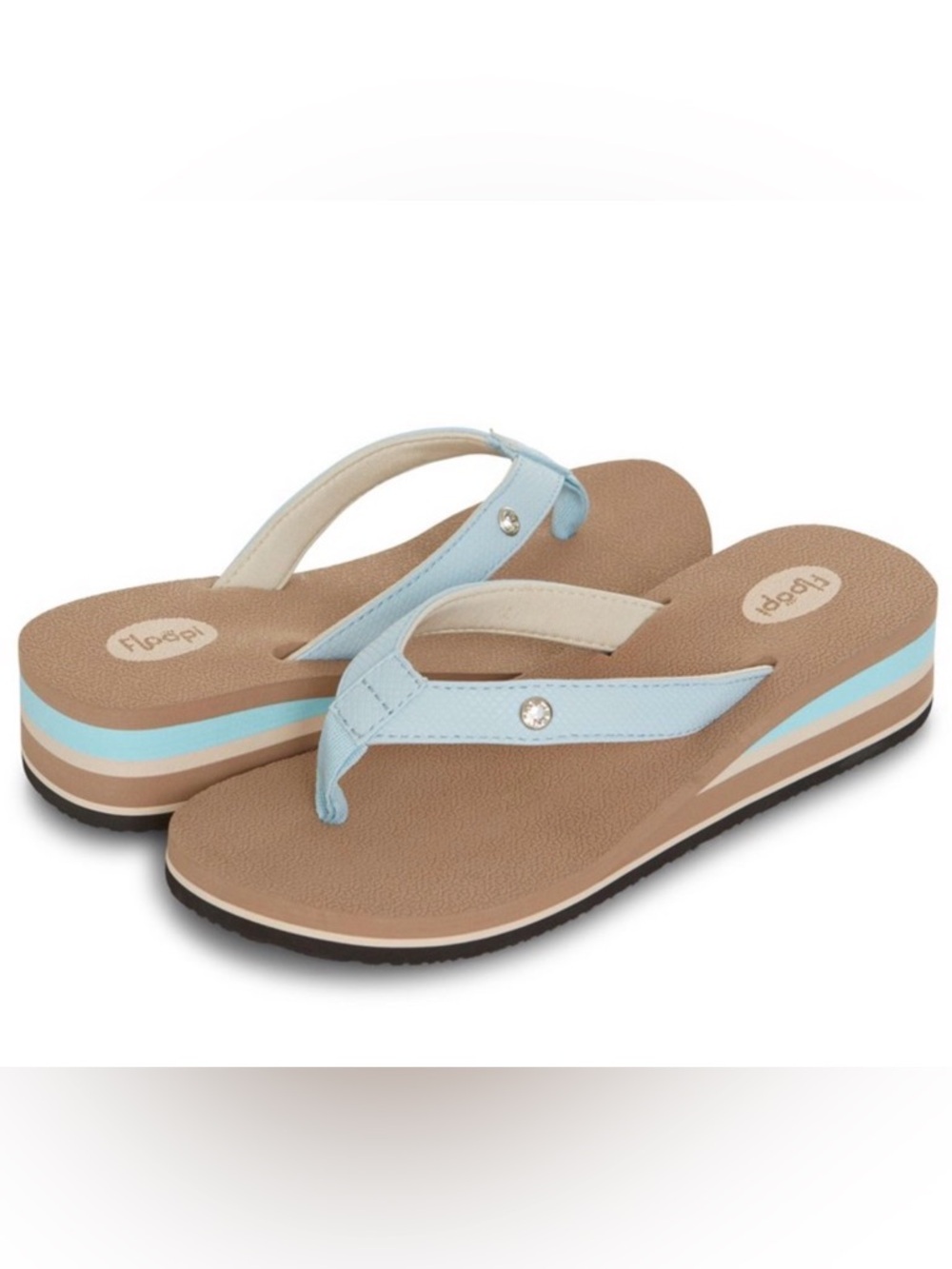 Women's Light Blue Thong Sandals